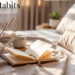 Gentle habits for personal growth in a cozy, calm lifestyle setting.