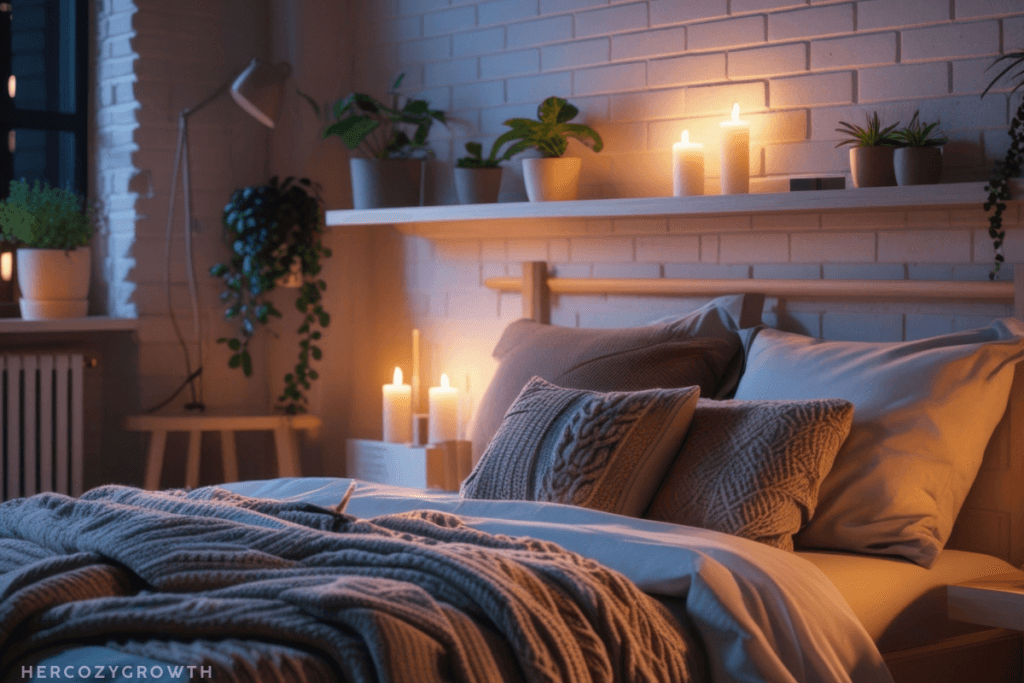 cozy winter night self care routine