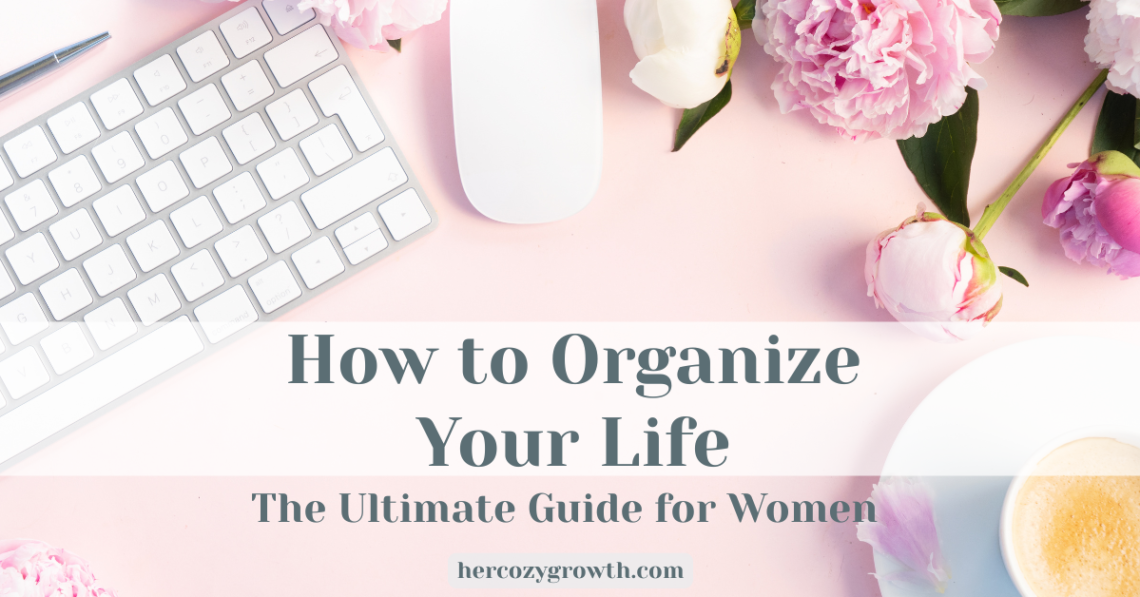 how to organize your life — cozy organized desk setup