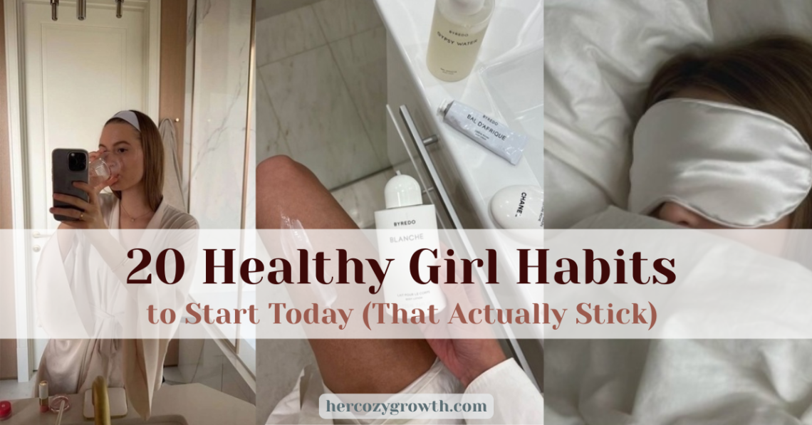 healthy girl habits — morning hydration routine aesthetic