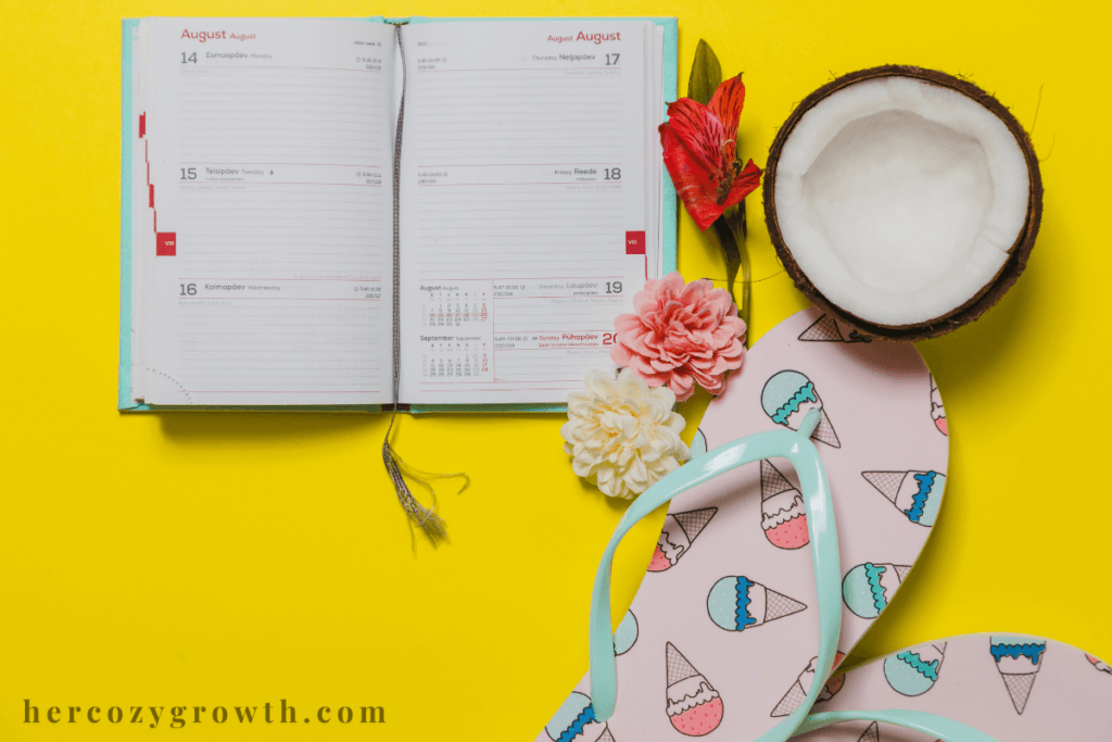 summer goals aesthetic journal planning