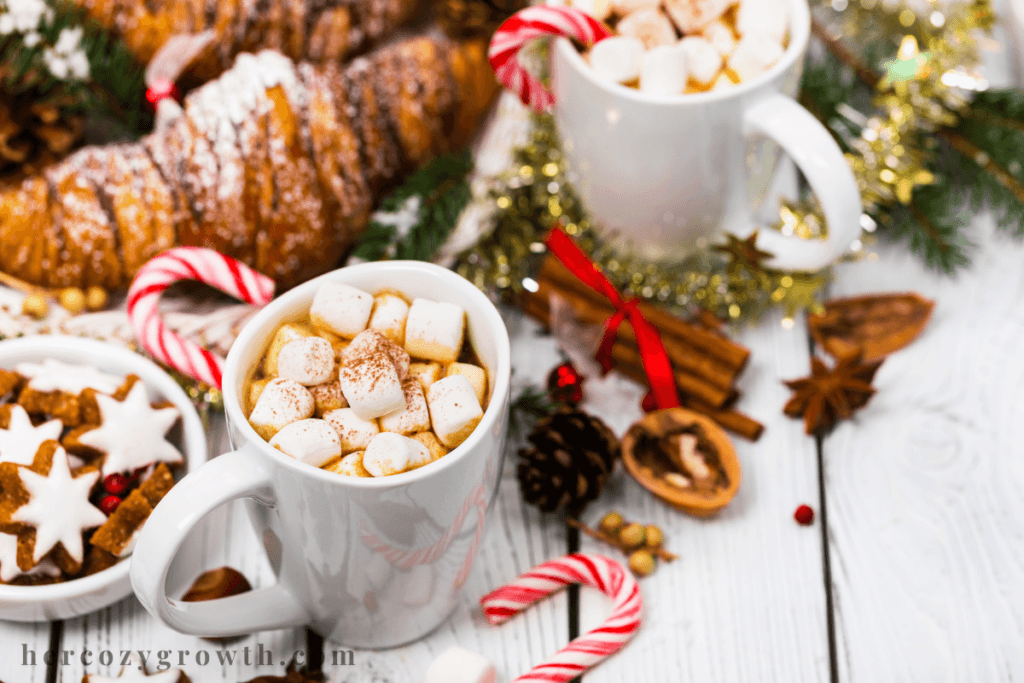 winter craft night ideas hot cocoa bar snacks girls night